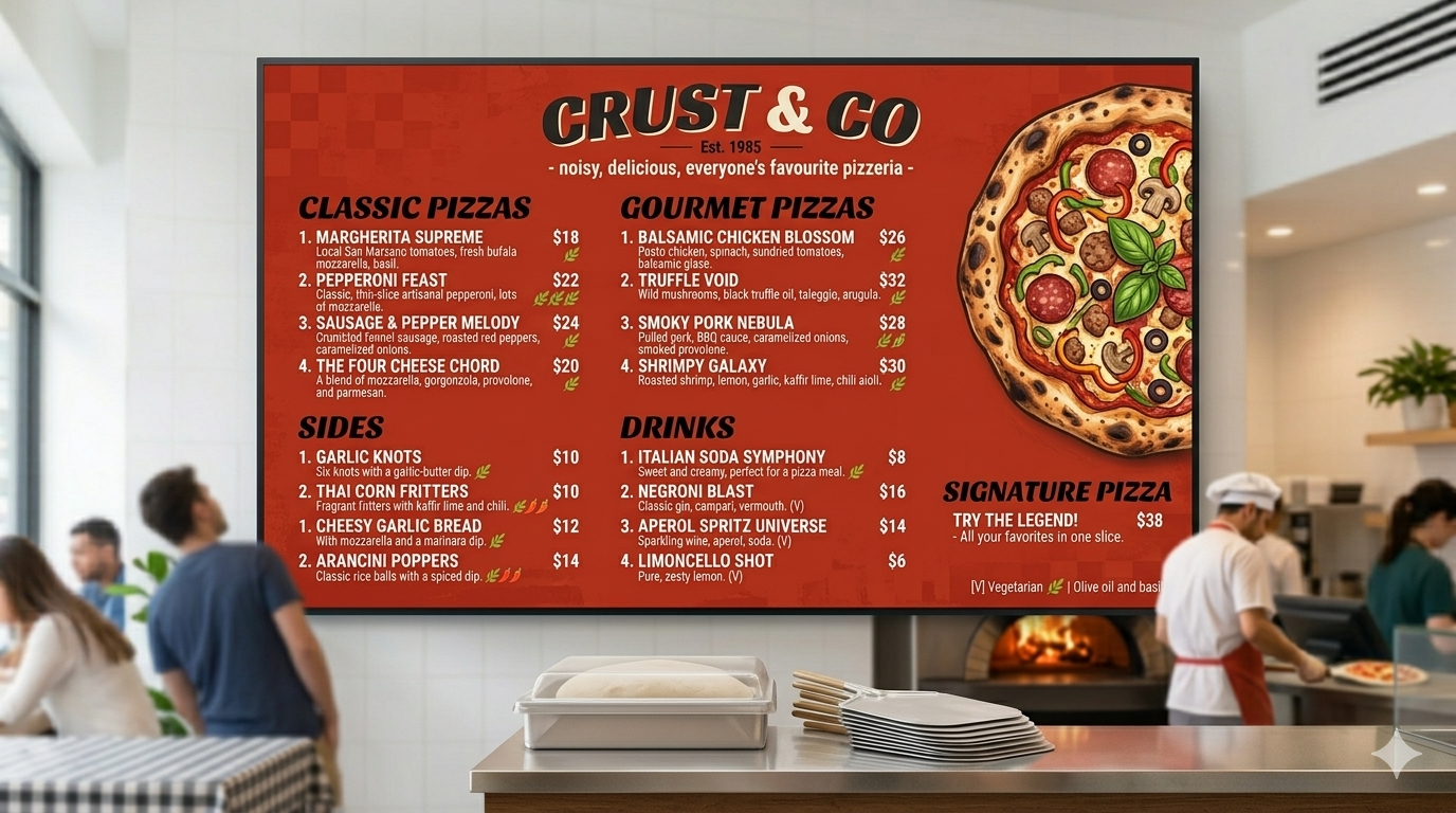 Pizza Menu Design
